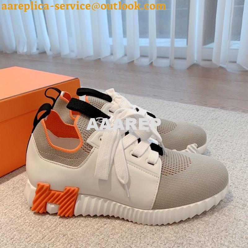 Replica Hermes Men Female Depart Sneaker Knit And Calfskin H212918Z ii 37 Replica Hermes Men Female Depart Sneaker Knit And Calfskin H212918Z ii 37