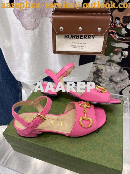 Replica Gucci Women's Sandal With Horsebit 655413 5