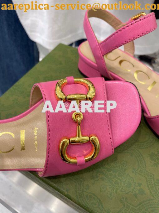 Replica Gucci Women's Sandal With Horsebit 655413 6