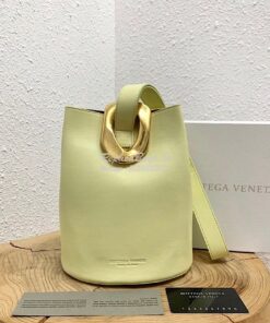 Replica Bottega Veneta BV Drop Bag in Nappa Leather 576804 Lemon