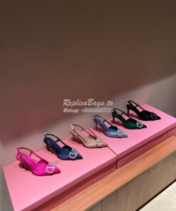 Replica Valentino VLogo Signature Satin Slingback Pumps 80mm 1W2S0R01 Replica Valentino VLogo Signature Satin Slingback Pumps 80mm 1W2S0R01