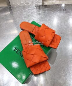 Replica Bottega Veneta BV Lido Flat Sandals 608853 Orange
