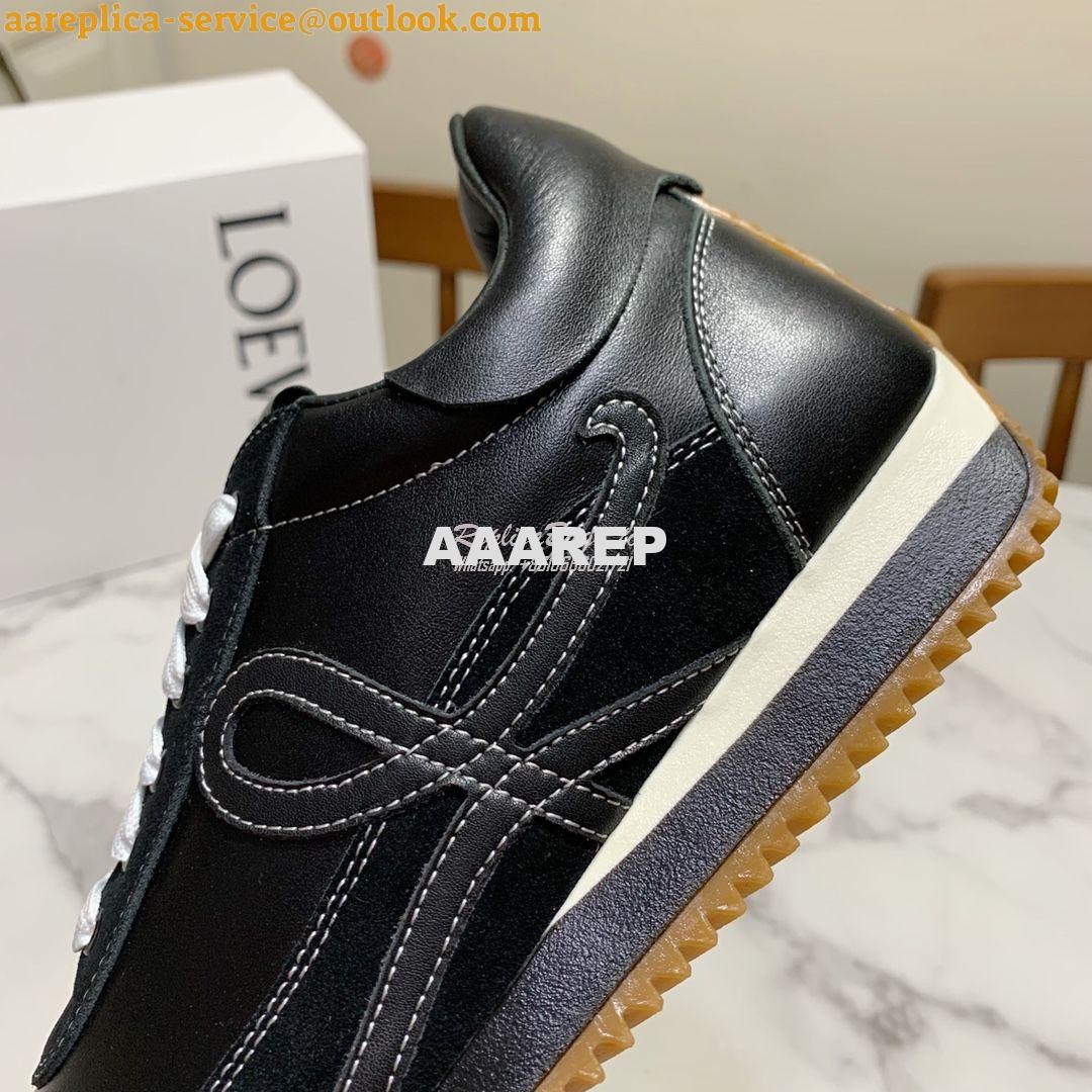 Replica Loewe Flow Runner in Suede L815282 Black Leather 6 Replica Loewe Flow Runner in Suede L815282 Black Leather 6