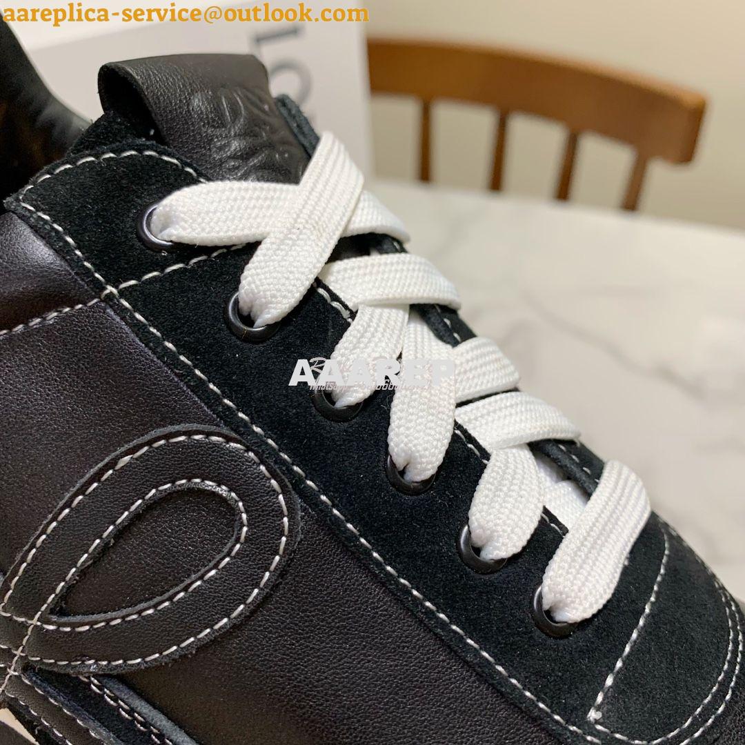 Replica Loewe Flow Runner in Suede L815282 Black Leather 8 Replica Loewe Flow Runner in Suede L815282 Black Leather 8
