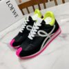 Replica Loewe Flow Runner In Nylon And Suede L815282 White-Neon Pink 9