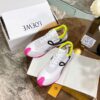 Replica Loewe Flow Runner In Nylon And Suede L815282 White-Neon Pink