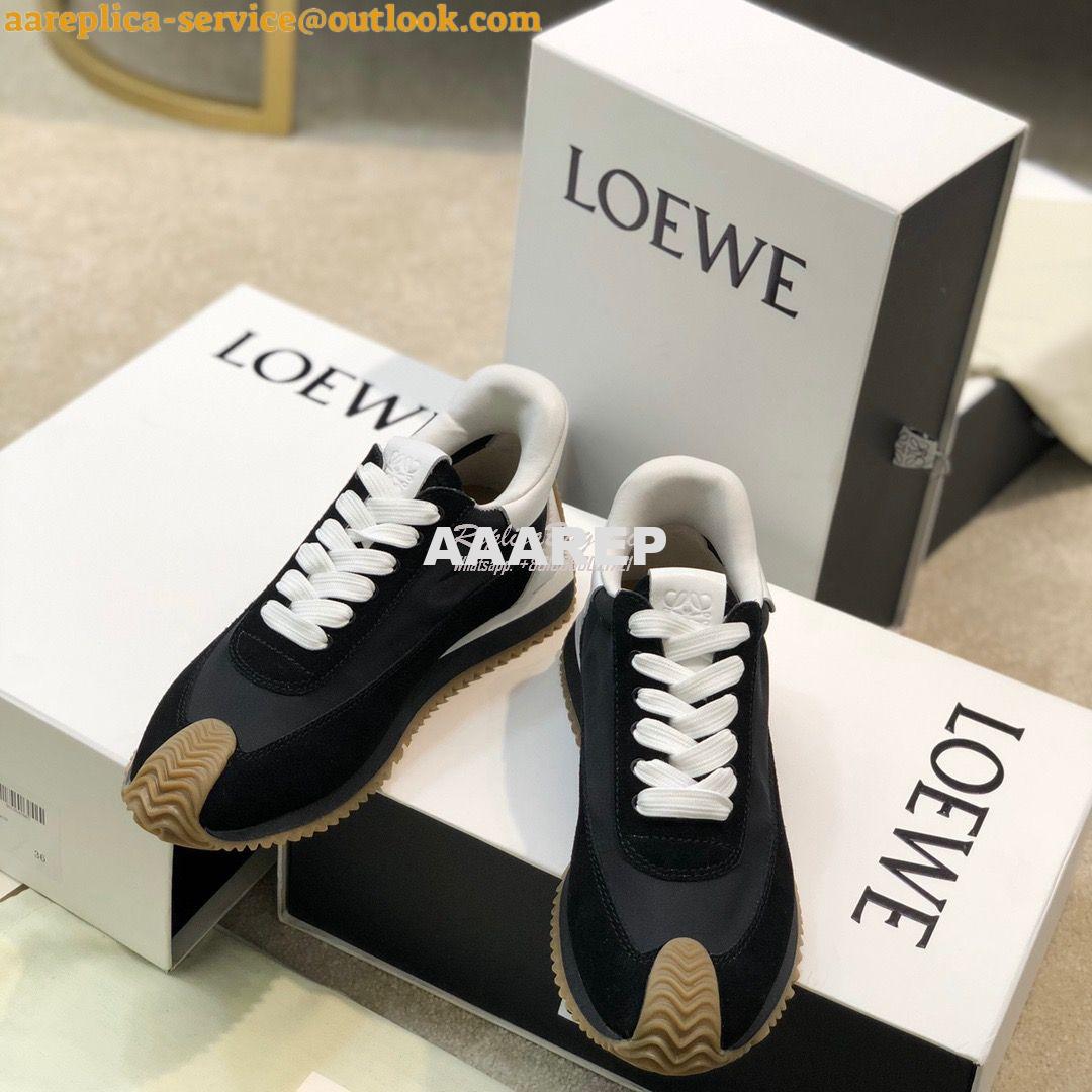 Replica Loewe Flow Runner in Nylon L814282 Black White Replica Loewe Flow Runner in Nylon L814282 Black White