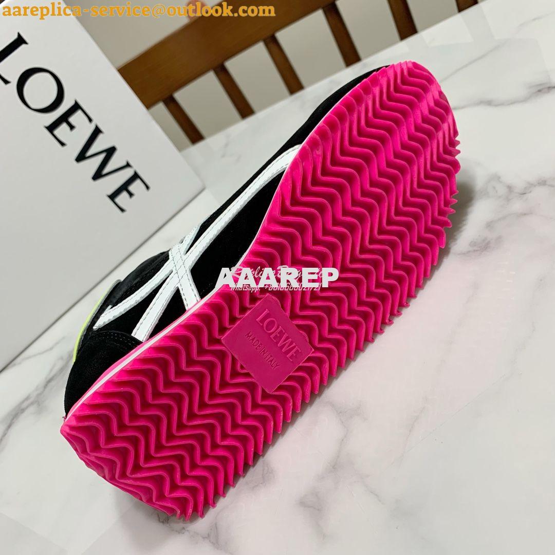 Replica Loewe Flow Runner In Nylon And Suede L815282 Black-Neon Pink 9 Replica Loewe Flow Runner In Nylon And Suede L815282 Black-Neon Pink 9