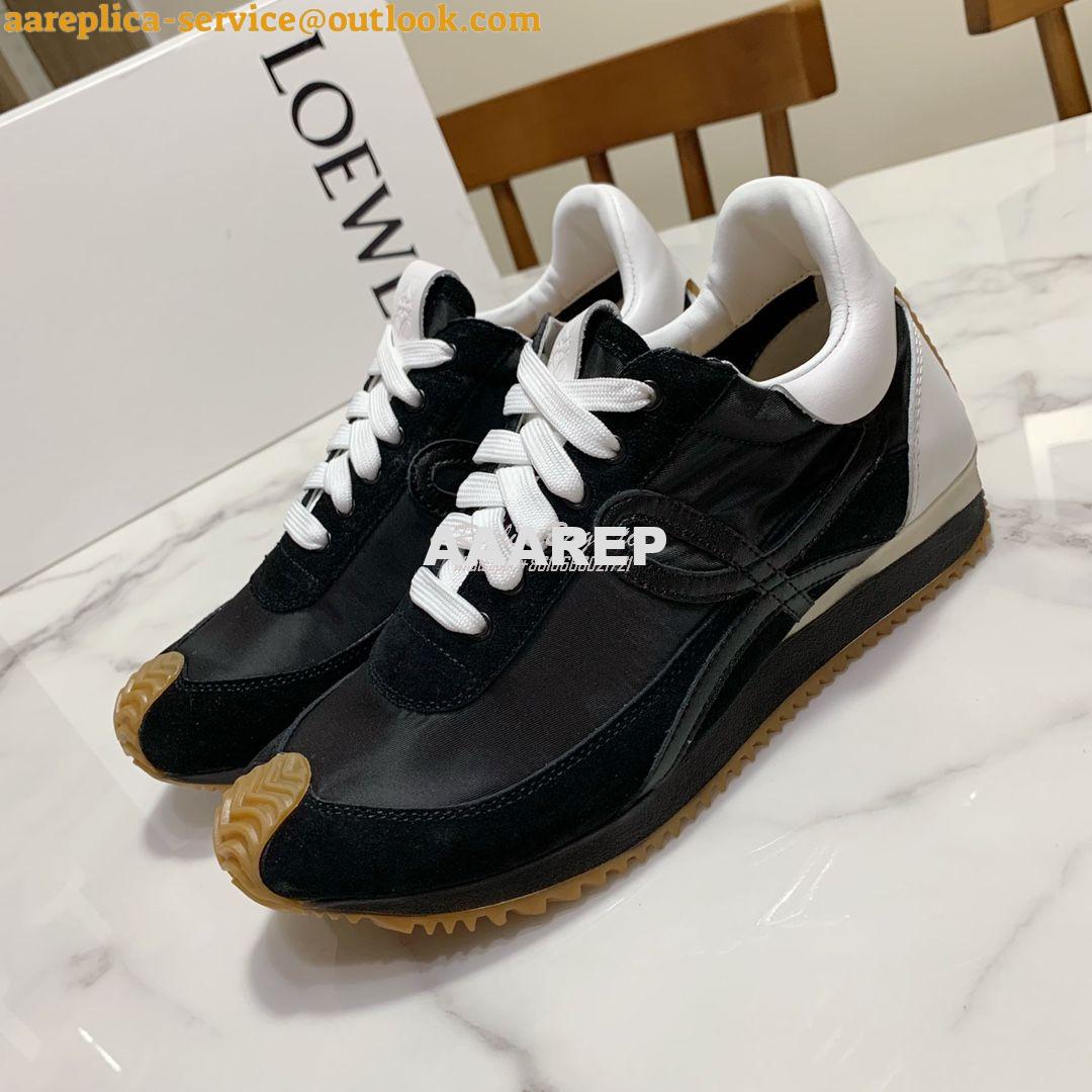 Replica Loewe Flow Runner in Nylon L815282 Black White Replica Loewe Flow Runner in Nylon L815282 Black White