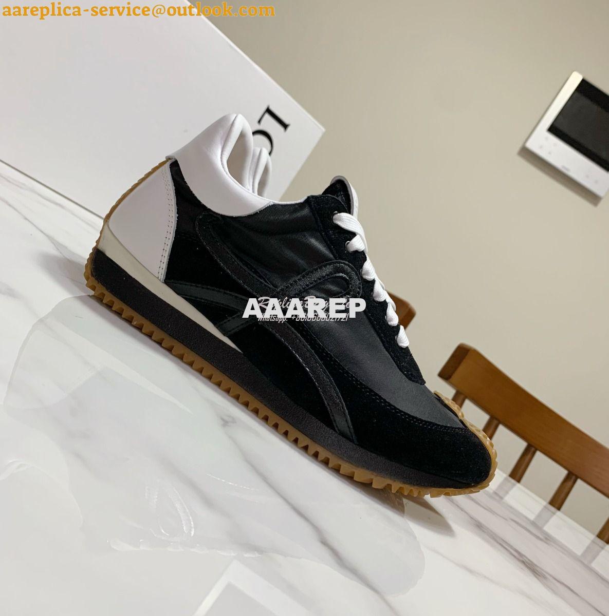 Replica Loewe Flow Runner in Nylon L815282 Black White 2 Replica Loewe Flow Runner in Nylon L815282 Black White 2