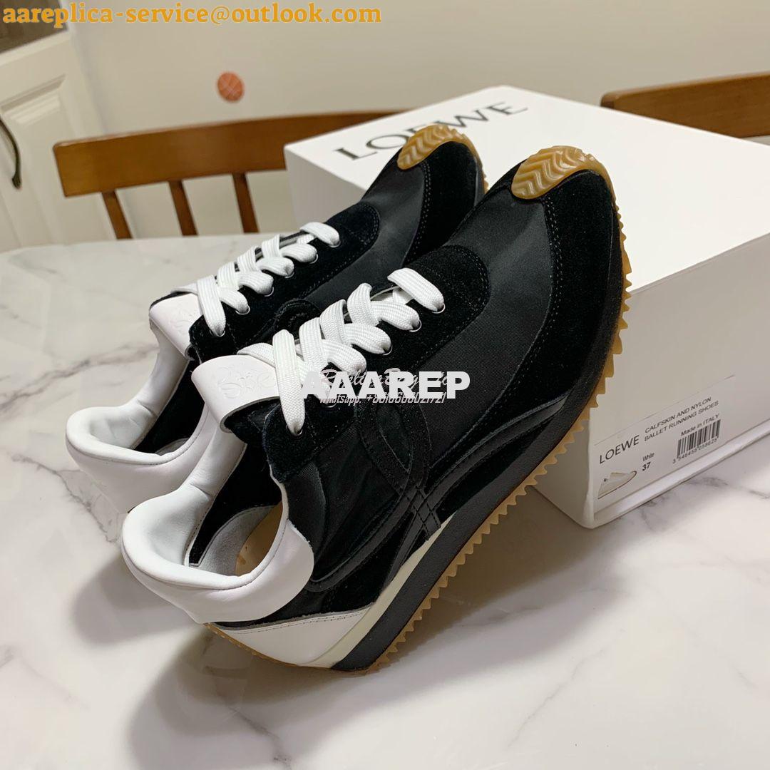 Replica Loewe Flow Runner in Nylon L815282 Black White 5 Replica Loewe Flow Runner in Nylon L815282 Black White 5