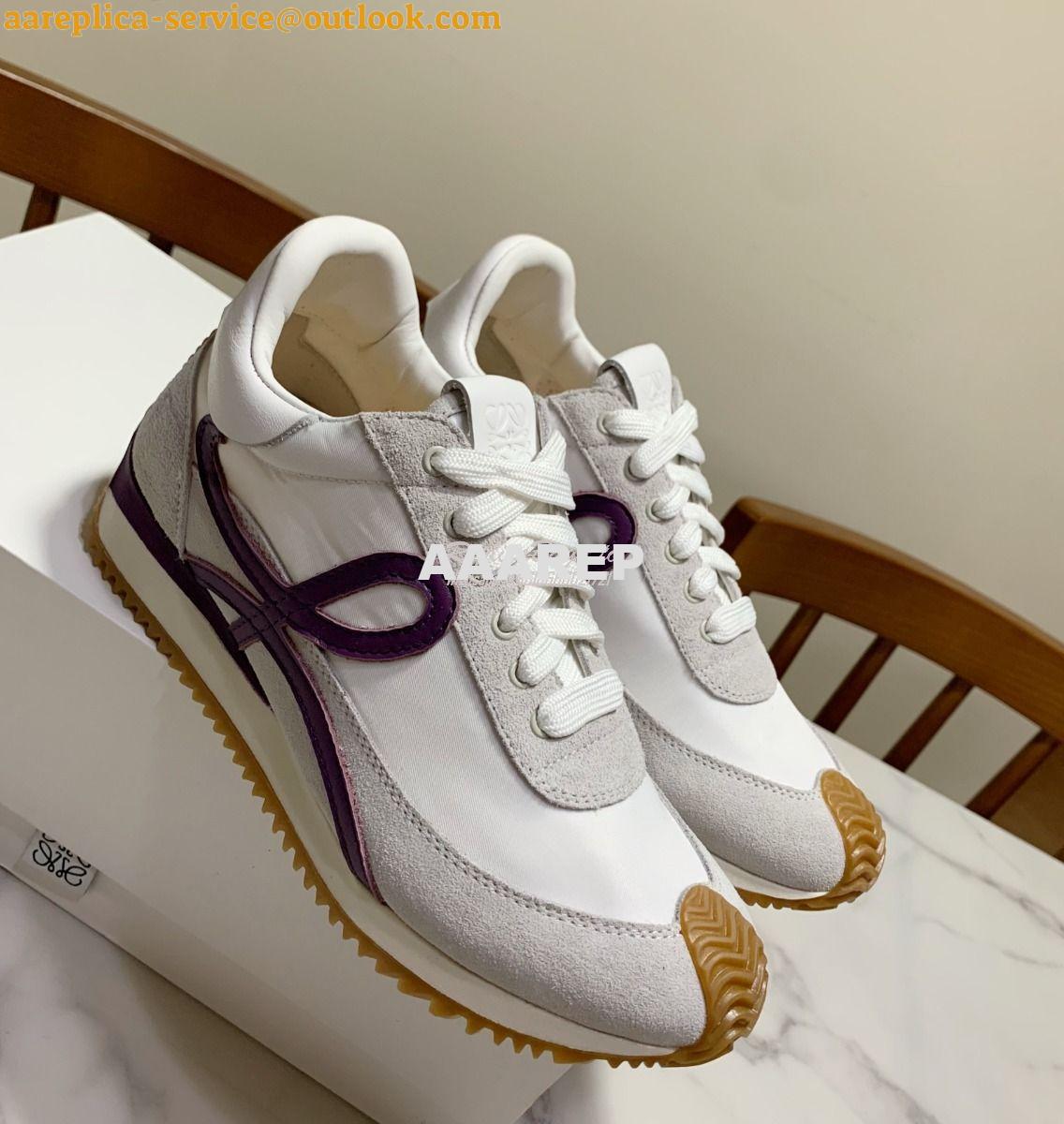 Replica Loewe Flow Runner in Suede L815282 Purple Grey 2 Replica Loewe Flow Runner in Suede L815282 Purple Grey 2