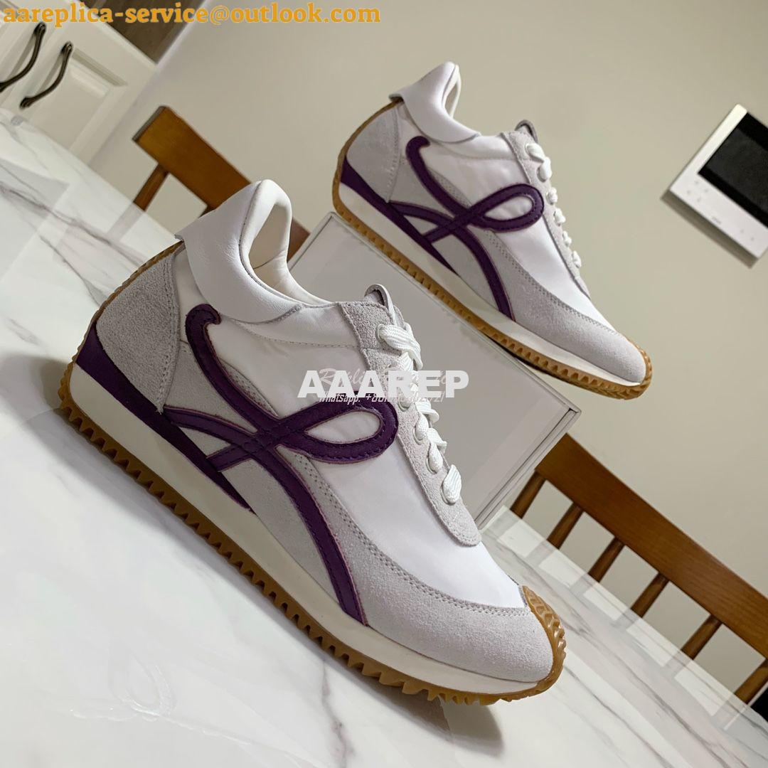 Replica Loewe Flow Runner in Suede L815282 Purple Grey 5 Replica Loewe Flow Runner in Suede L815282 Purple Grey 5
