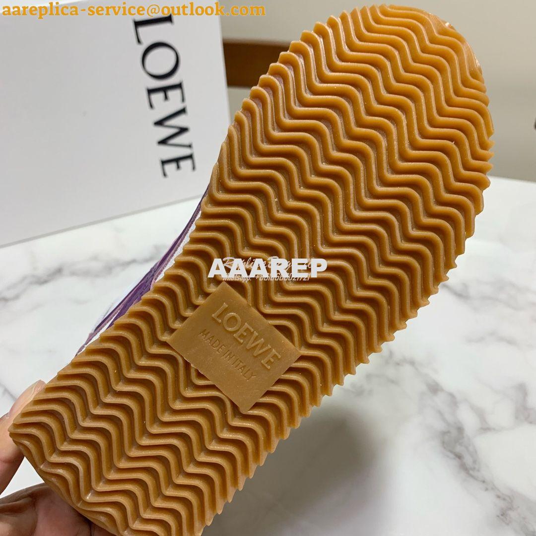 Replica Loewe Flow Runner in Suede L815282 Purple Grey 9 Replica Loewe Flow Runner in Suede L815282 Purple Grey 9