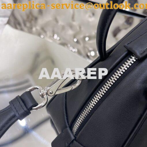 Replica Prada Leather Triangle bag 1BB082 Black 13