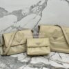 Replica Prada Leather Triangle bag 1BB082 White 14