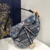 Replica Dior Saddle Bag M0446 Denim Multicolor Dior Jardin Magique Emb