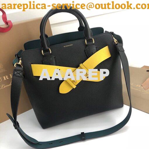 Replica Burberry The Medium Leather Belt Bag 40767231 Black Yellow