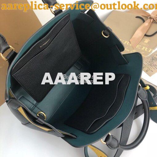 Replica Burberry The Medium Leather Belt Bag 40767231 Black Yellow 5