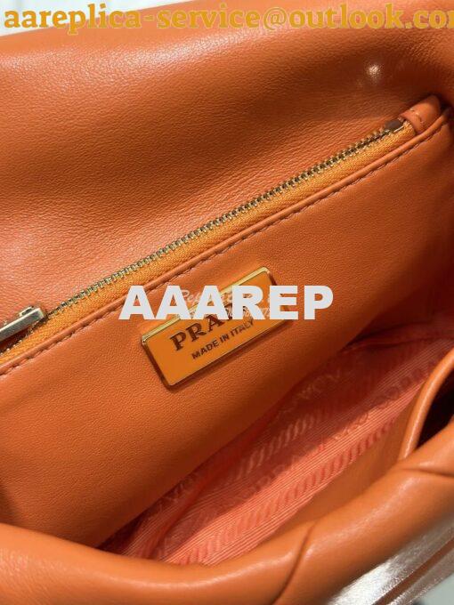 Replica Prada System Nappa Patchwork Shoulder Bag 1BD292 1BD328 Orange 9