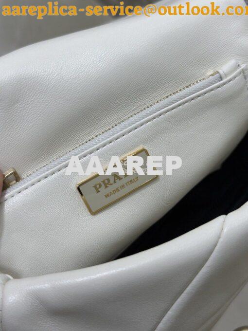 Replica Prada System Nappa Patchwork Shoulder Bag 1BD292 1BD328 White 8