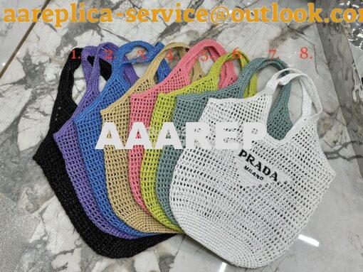 Replica Prada Large Crochet Tote Bag 1BG424 Raffia-effect yarn ii