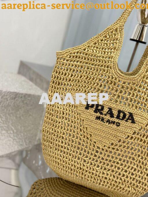 Replica Prada Large Crochet Tote Bag 1BG424 Raffia-effect yarn ii 4