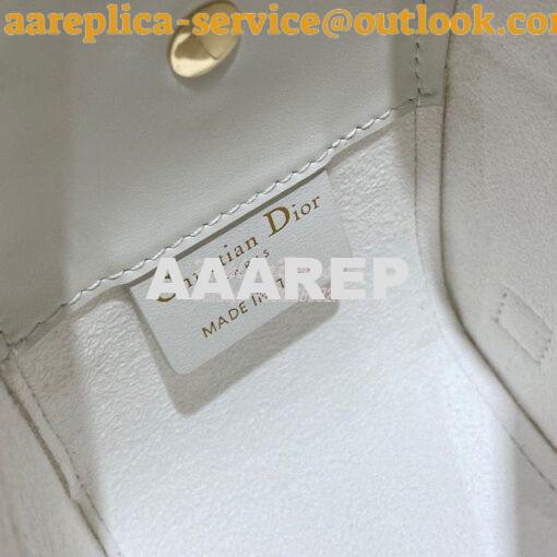 Replica Dior Small DiorCamp Bag White and Blue Smooth Calfskin M1243 9