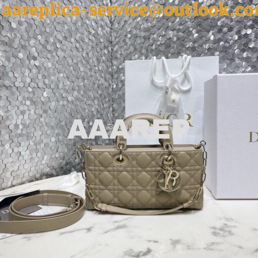 Replica Dior Lady D-Joy Bag Natural Cannage Lambskin M0540O