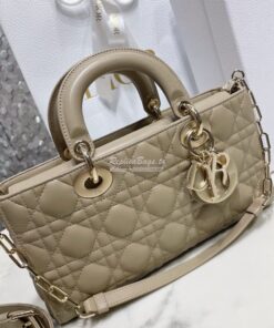 Replica Dior Lady D-Joy Bag Natural Cannage Lambskin M0540O 2