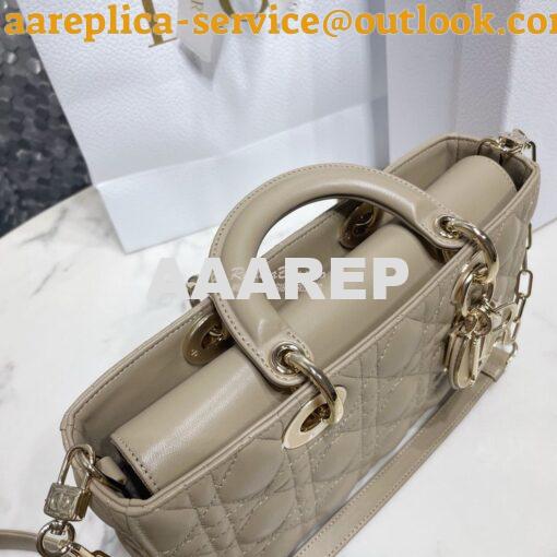 Replica Dior Lady D-Joy Bag Natural Cannage Lambskin M0540O 3