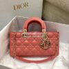 Replica Dior Lady D-Joy Bag Dusty Coral Pink Cannage Lambskin M0540O