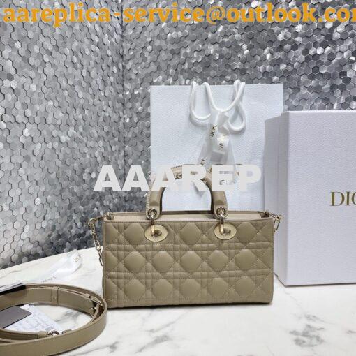 Replica Dior Lady D-Joy Bag Natural Cannage Lambskin M0540O 6