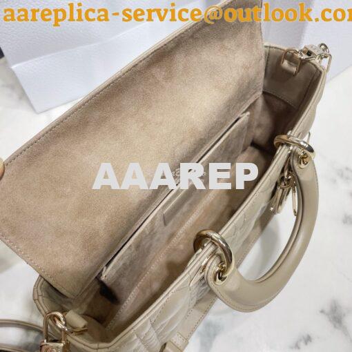 Replica Dior Lady D-Joy Bag Natural Cannage Lambskin M0540O 8