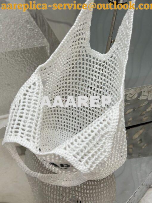 Replica Prada Large Crochet Tote Bag 1BG424 Raffia-effect yarn ii 22