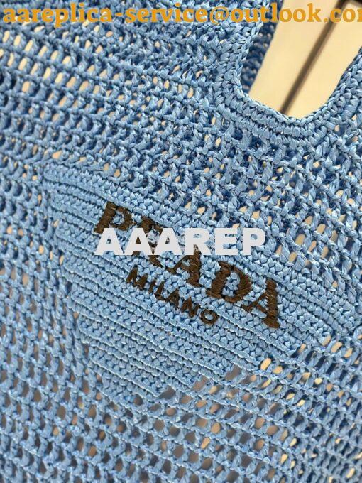 Replica Prada Large Crochet Tote Bag 1BG424 Raffia-effect yarn ii 28