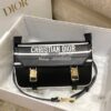 Replica Dior Small DiorCamp Bag Black and White Smooth Calfskin M1243