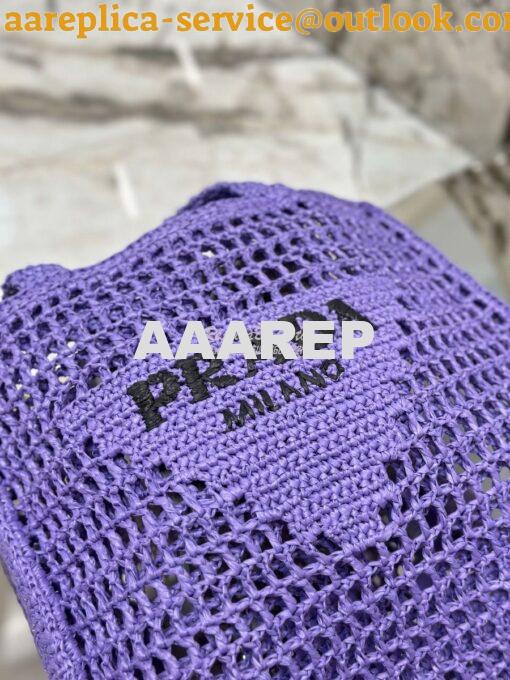 Replica Prada Crochet tote bag 1BG393 Raffia-effect Yarn Color i 8