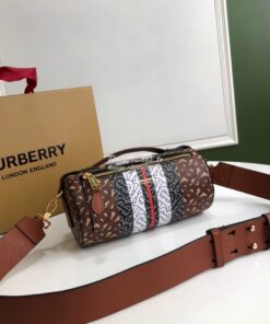 Replica Burberry The Monogram Stripe E-canvas Barrel Bag 80183301 Brid Replica Burberry The Monogram Stripe E-canvas Barrel Bag 80183301 Brid