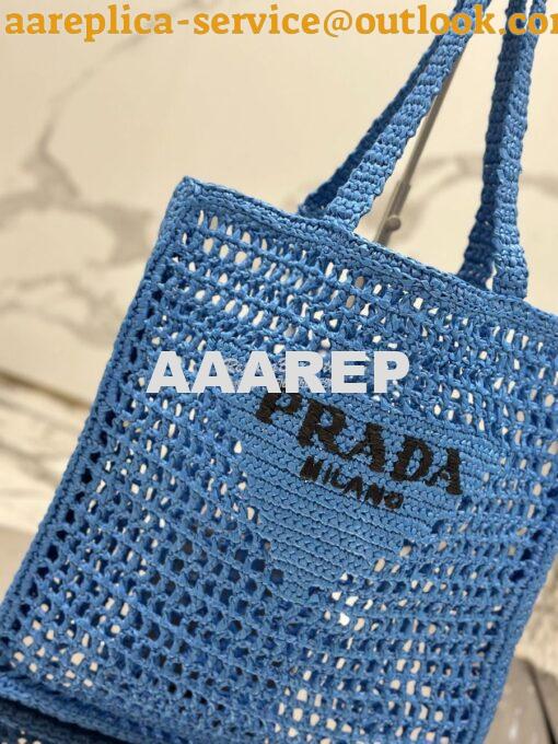Replica Prada Crochet tote bag 1BG393 Raffia-effect Yarn Color ii 26