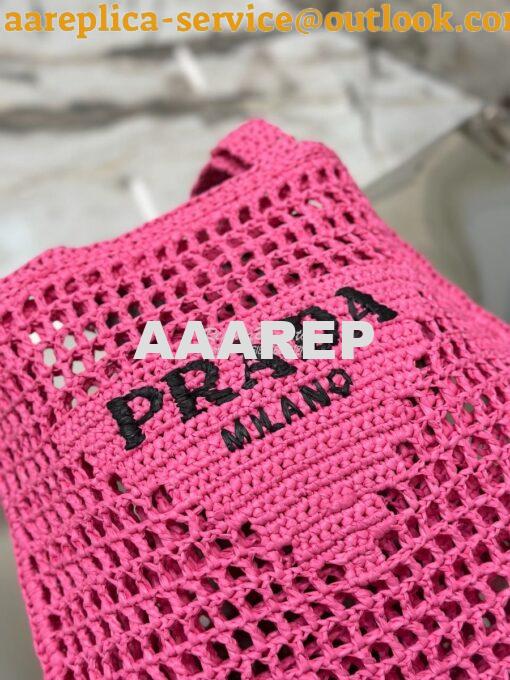 Replica Prada Crochet tote bag 1BG393 Raffia-effect Yarn Color i 28