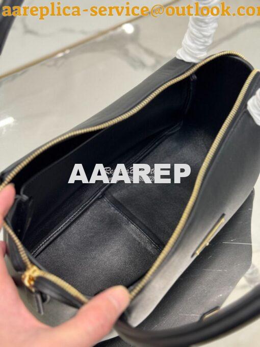 Replica Prada Medium leather handbag 1BA444 Black 6