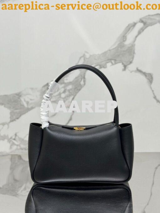 Replica Prada Medium leather handbag 1BA444 Black 9