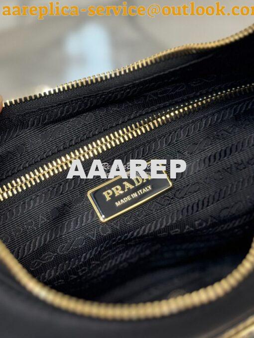 Replica Prada Re-Nylon with Glossy Leather Shoulder Bag 1BC214 6