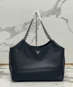 Replica Prada Vintage Calfskin Hobo Shoulder Chain Bag 1BA638