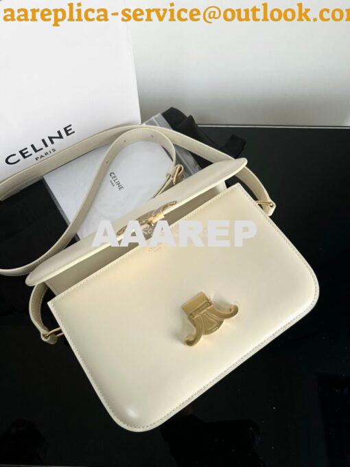 Replica Celine Triomphe Bag Shiny Calfskin Ivory 11