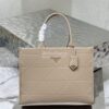 Replica Prada Medium Leather Symbole Bag With Topstitching 1BA378 Sand 15