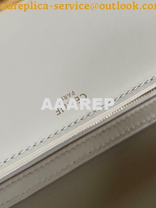 Replica Celine Triomphe Bag Shiny Calfskin Ivory 14