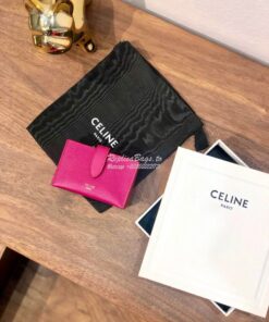 Replica Celine Accordeon Card Holder In Grained Calfskin 10B693 2