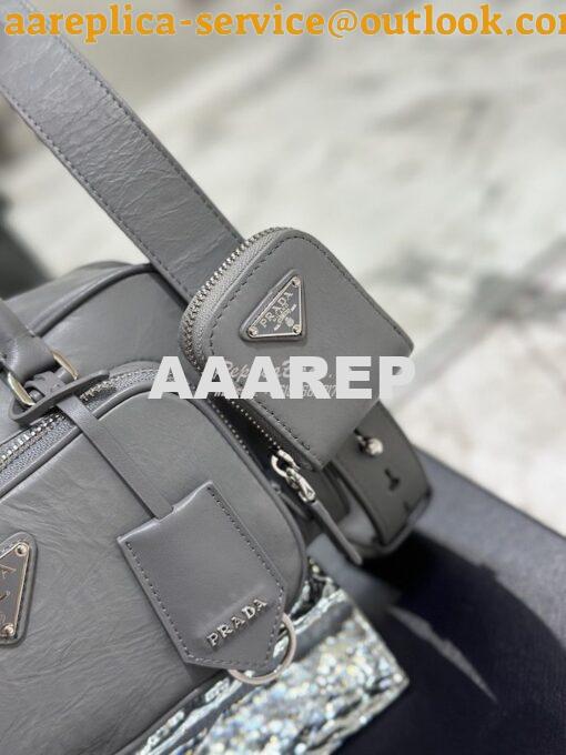 Replica Prada Antique Nappa Leather Multi-pocket Top-handle Bag 1BB099 7